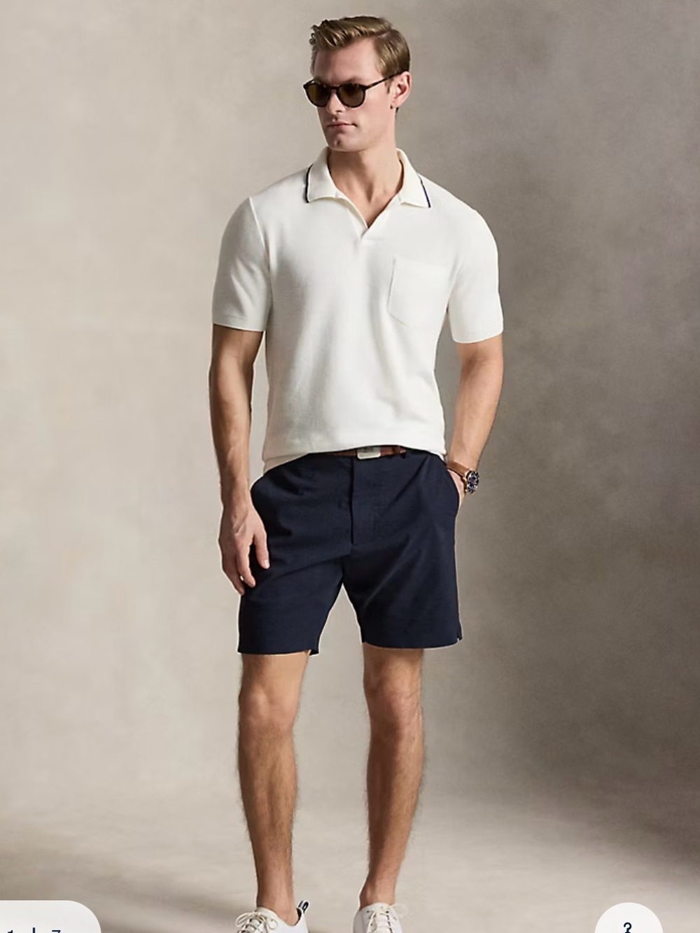 RLX 8-Inch Stretch Classic Fit Active Trunk | color: navy | size: 32